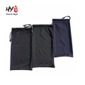 Simple microfiber double drawstrings eyeglass pouch